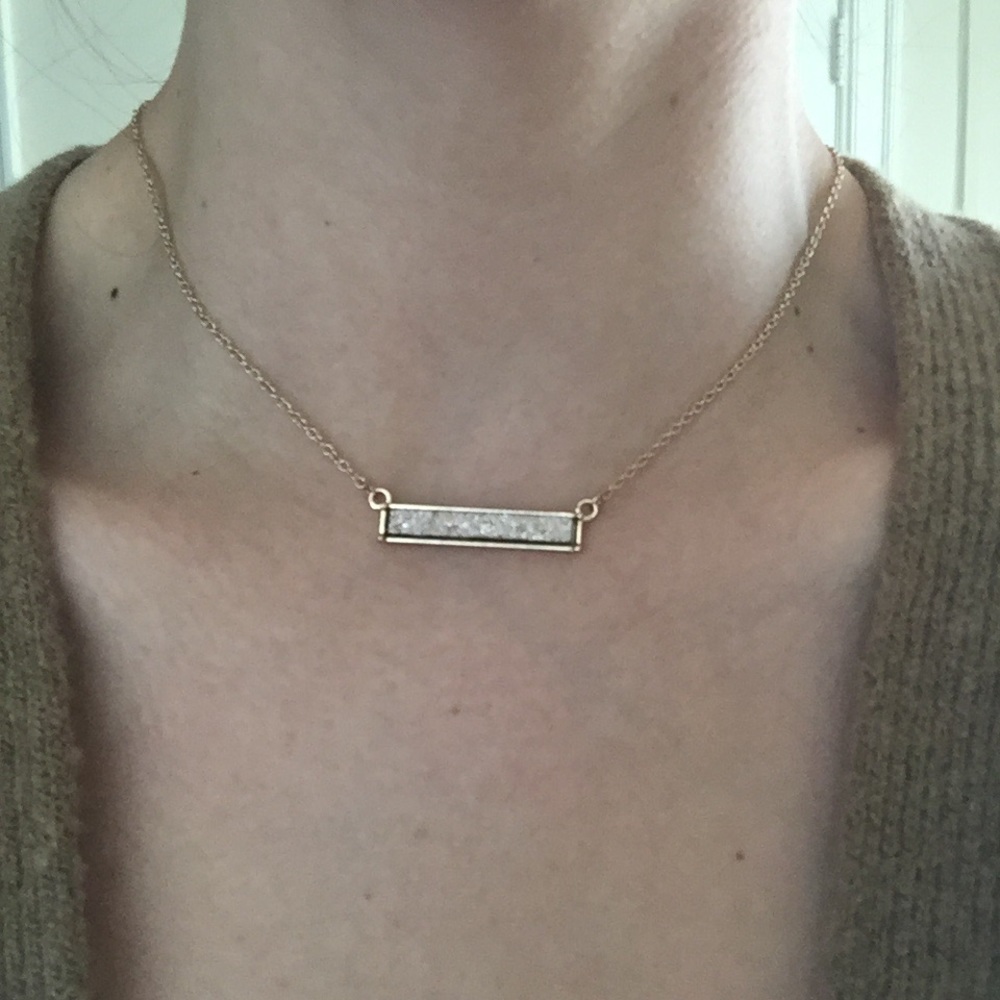 Dusty rose colored bar necklace from Nordstrom’s